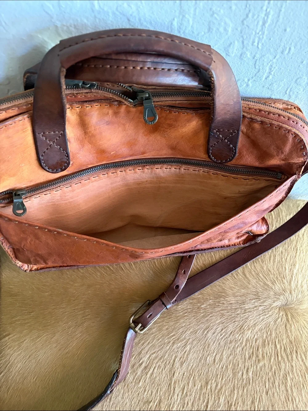 Vintage Rugged Hand-Finished Office / Messenger /Travel Gear. Jonny Farah